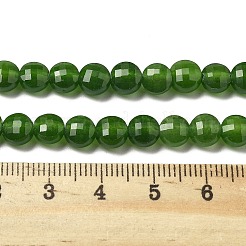 Природные окрашенные белого нефрита нитей бисера G-C179-A6mm-06