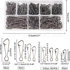400 шт. 8 стиля 201 нержавеющая сталь рыболовный соединитель быстросменный безопасный замок FIND-FH0001-86