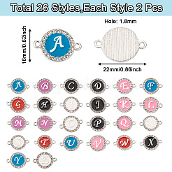 52 шт. 26 стильных эмалевых соединителя из сплава&nbsp;ENAM-YS0001-07