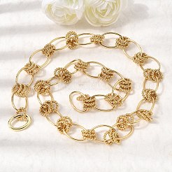 Ожерелья из овальных звеньев латуни толщиной 13 мм&nbsp;NJEW-L013-02G