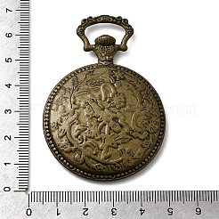 Плоские круглые сеттинги сплава кулон кабошон&nbsp;PALLOY-J414B-AB-NF