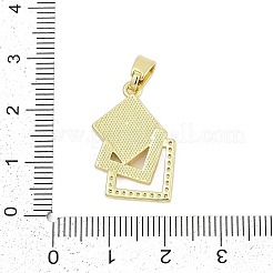 Латунные микропаве прозрачные подвески с фианитом&nbsp;KK-I723-17G