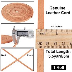 Плоский шнур из воловьей кожи&nbsp;WL-GF0001-10C-01