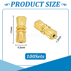 100 комплект латунных винтовых застежек KK-UN0006-81