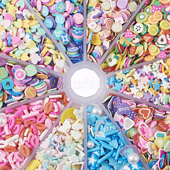 70гр 10 стиля кабошонов из полимерной глины ручной работы&nbsp;CLAY-TA0001-18