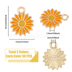 60шт 2 цвета сплава эмалевые подвески&nbsp;ENAM-HY0003-06