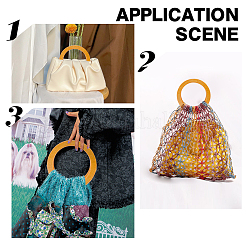 4 шт. 2 цвета деревянные круглые ручки для замены DIY-PH0003-30