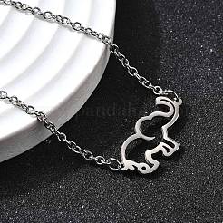 201 браслет из нержавеющей стали в форме слона&nbsp;BJEW-B128-02P