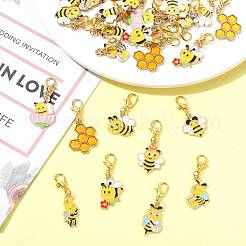 40 шт. 10 стильных эмалевых подвесных украшений из сплава&nbsp;HJEW-FS00064