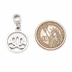 Тибетский стиль сплава с большим отверстием европейские подвески с подвесками PALLOY-JF00036