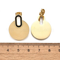 Серьги-гвоздики из нержавеющей стали 304&nbsp;LS-EJEW-Q030-01G-A