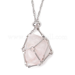 304 нержавеющая сталь макраме мешочек пустой держатель для камней изготовление ожерелья NJEW-JN05236-02