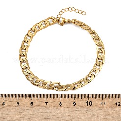 Браслеты из нержавеющей стали 304 с панцирным плетением для женщин BJEW-G757-14G