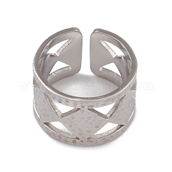 Кольца-манжеты из нержавеющей стали 304 с ромбами&nbsp;RJEW-G285-31P