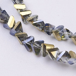 Стеклянные бусины с гальваническим покрытием &nbsp;EGLA-J145-4mm-HP03