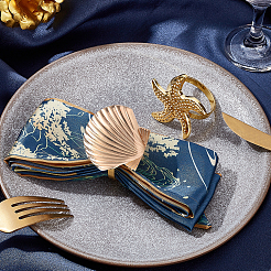 6 шт. 2 стиля колец для салфеток из сплава AJEW-GF0002-73G