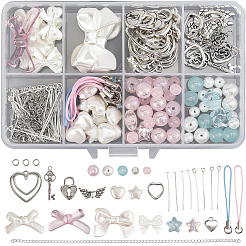 Наборы для самостоятельного изготовления ремешка для мобильного телефона с подвеской-бантом&nbsp;DIY-SC0030-86