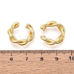 Серьги-каффы из латуни в форме буквы С EJEW-T049-01G