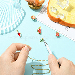 5 шт. 5 стиля латунных эмалевых подвесок&nbsp;KK-CJ0003-43