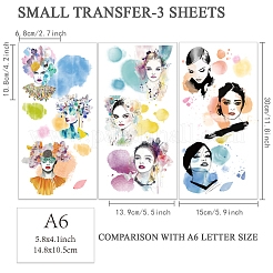 3 лист 3 стиля ПВХ водонепроницаемые декоративные наклейки DIY-WH0404-567