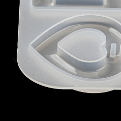 Цветочное сердце шестиугольник DIY кулон силиконовые Молды DIY-E072-04B