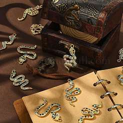 16шт 8 стиля подвески из сплава со стразами ALRI-CJ0001-06