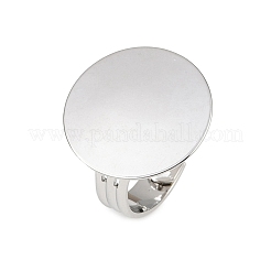 Плоские круглые сеттинги латуни площадку кольцо X-MAK-S033-018P-NF