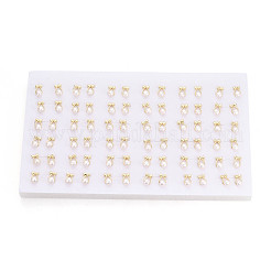 Серьги-гвоздики из латуни и натурального жемчуга&nbsp;PEAR-N020-WX06