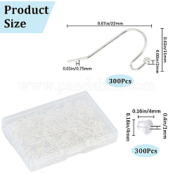 300 шт латунные серьги крючки&nbsp;KK-SP0001-35S