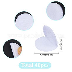 40 шт. самоклеящийся нейлон с полиэстеровыми липучками&nbsp;AJEW-SP0003-24A