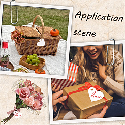 200 шт. бумажные подарочные бирки в форме сердца CDIS-SP0001-14B