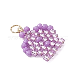 Подвески-короны из стеклянных бусинок&nbsp;PALLOY-MZ00980-01