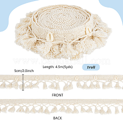 5 ярд хлопкового кружева с кисточками&nbsp;OCOR-PH0007-58