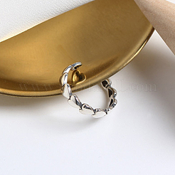 925 регулируемое открытое кольцо-манжета из стерлингового серебра для женщин AK6483