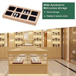 Деревянная доска для сережек с 8 сеткой&nbsp;EDIS-WH0016-010B