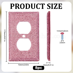 Пластиковая защитная крышка переключателя со стразами&nbsp;AJEW-WH0596-465B