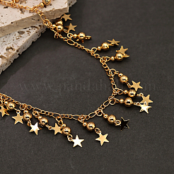 Элегантные латунные круглые звездочки-кисточки на шею для женщин IM1907