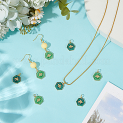 8 шт. 2 стиля подвески с латунной эмалью&nbsp;KK-BC0014-81