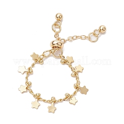 Регулируемые латунные панцирные цепочки кольца для женщин RJEW-JR00861