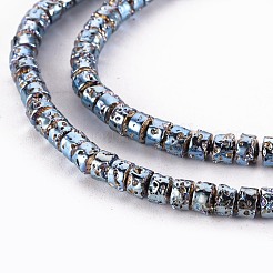 Гальванические бусины из натуральной лавы G-T114-68