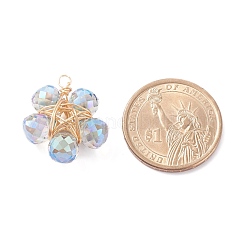 Стеклянные подвески из проволоки PALLOY-JF01319-02