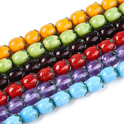 Бусы лэмпворк ручной работы&nbsp;LAMP-N036-04