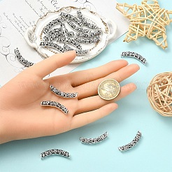 20 шт. бусины-трубочки из сплава в тибетском стиле&nbsp;TIBEB-YW0001-36