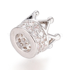 Латунные микро проложить кубического циркония бусы ZIRC-G166-39