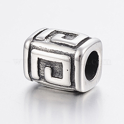 Европейские бусины из нержавеющей стали 304 STAS-H440-135AS