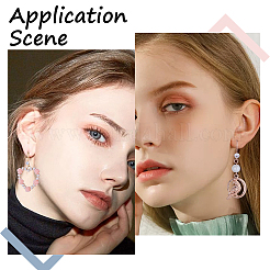 36шт 3 цвета латунь микро проложить прозрачные фианиты серьги крючки&nbsp;KK-SC0003-50