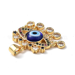 Подвески от сглаза лэмпворк с разноцветными фианитами&nbsp;ZIRC-L102-13G-06