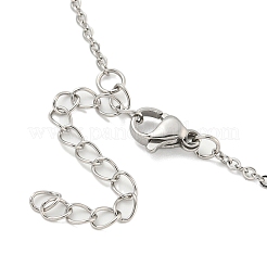 Ожерелья с подвесками из латуни с прозрачным кубическим цирконием&nbsp;LS-NJEW-B100-02P