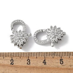 Латунные микро проложить кубического циркония когтя омара застежками KK-F893-05P