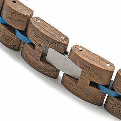 Деревянные браслеты для часов для женщин и мужчин&nbsp;BJEW-M306-01BL-03